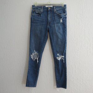 Joe's Sz 26 Light Blue High Rise Skinny Ripped Stretch Jeans - Woman Girls